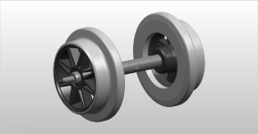 NPE NZ33258 - H0 Radsatz-Doppelspeiche Schwarz - Ø 11 mm